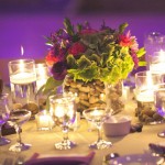 Purple and Pink Wedding Table Display